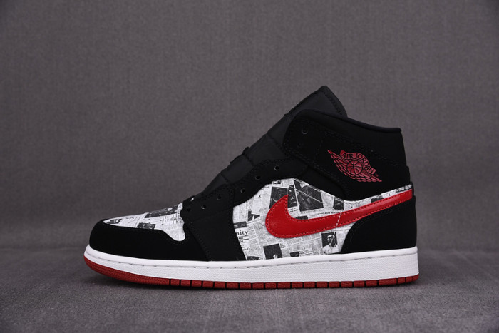 Air Jordan 1 Mid SE ''Newspaper Air Times'' 852542-061
