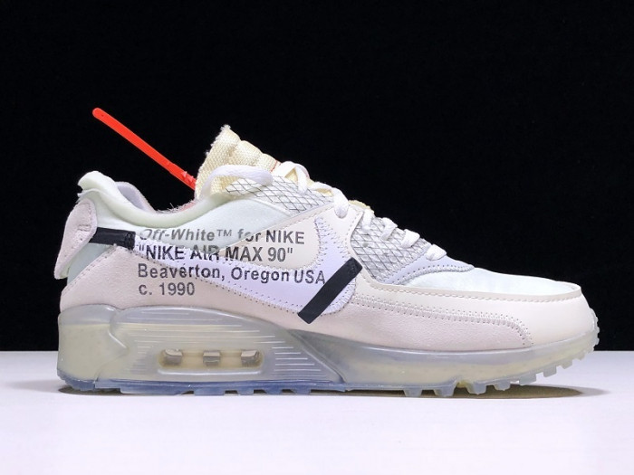 OFW x Nike Air Max 90 Sail Muslin Virgil Abloh AA7293-100