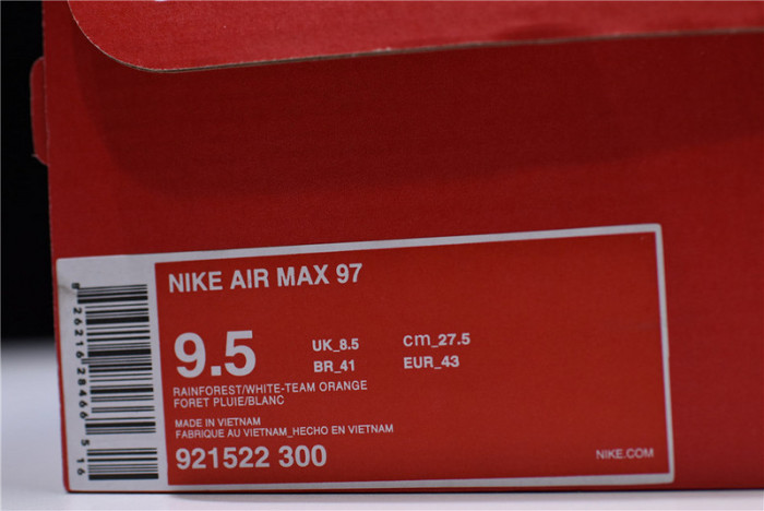 NIKE AIR MAX 97 GS "RAINFOREST" 921522-300