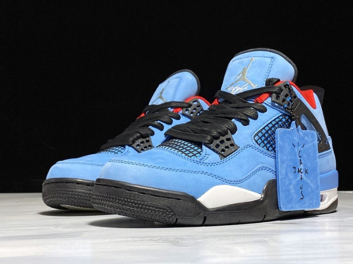 Travis Scott x Air Jordan 4 “Houston Oilers” University Blue 308497-406