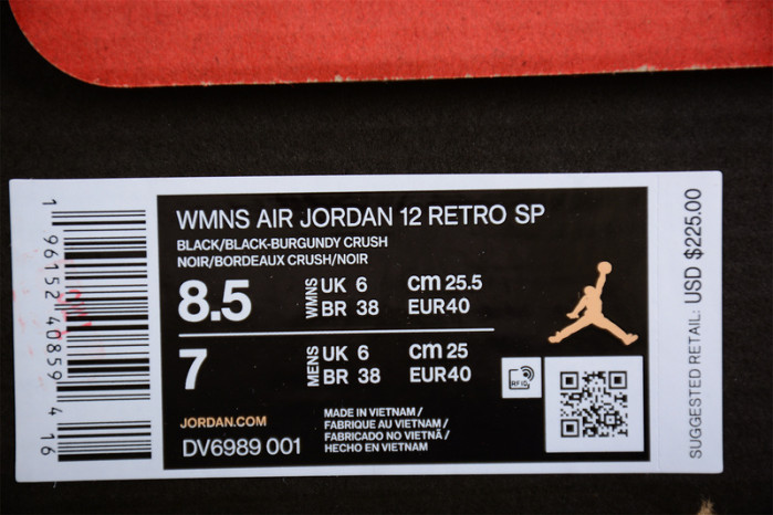 A MA MANIÉRE X AIR JORDAN 12 “BLACK” DV6989-001