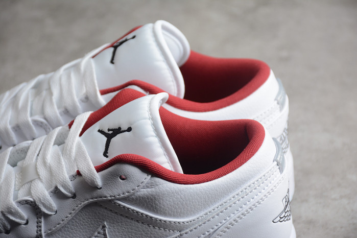 AIR JORDAN 1 LOW GS "WHITE/RED" 553560-164