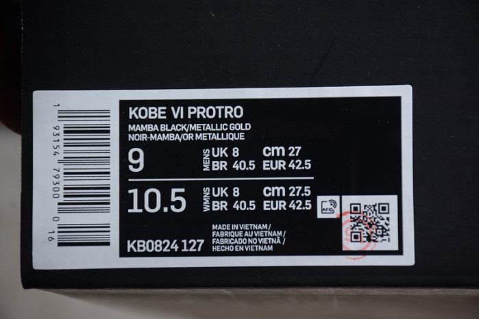 Nike Zoom Kobe 6 Balck Del Sol KB0824-127