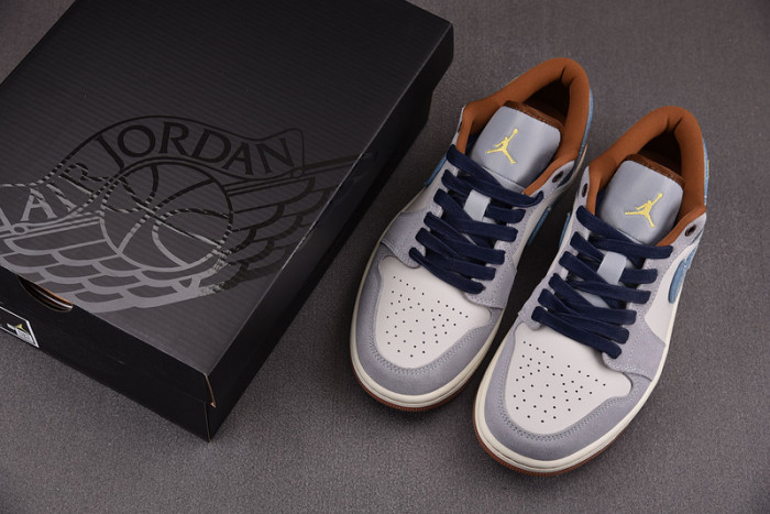 Jordan 1 Low SE Phantom Repaired Denim Swoosh FZ5042-041