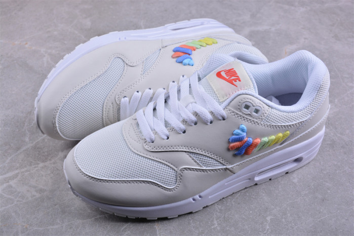 Nike Air Max 1 SE White Rainbow Lace Swoosh (GS) Kids FN4782-100