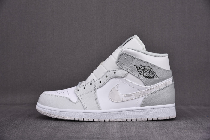 Air Jordans 1 MID SE GS “Grey Camo ” DC9035-100