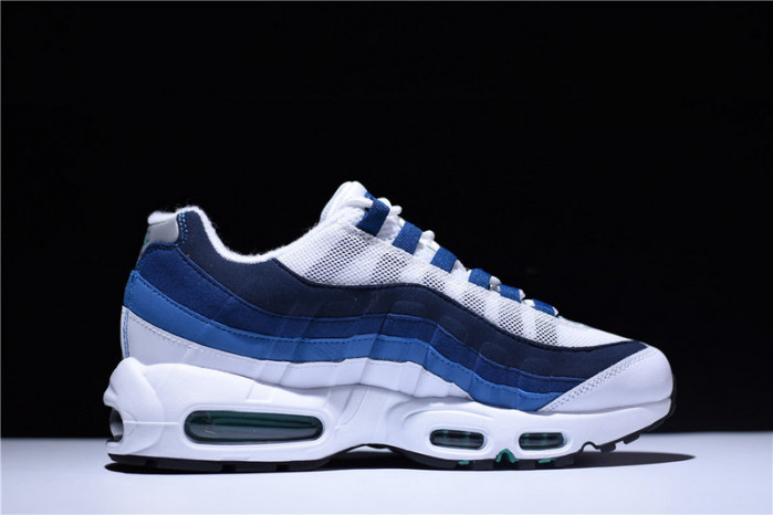 Nike mens AIR MAX 95 OG “SLATE” white/ blue 554970-131